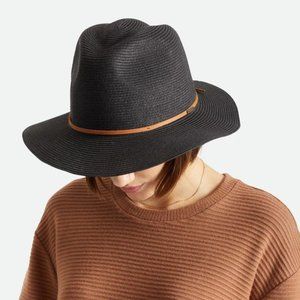BRAND NEW Brixton Wesley Straw Packable Fedora